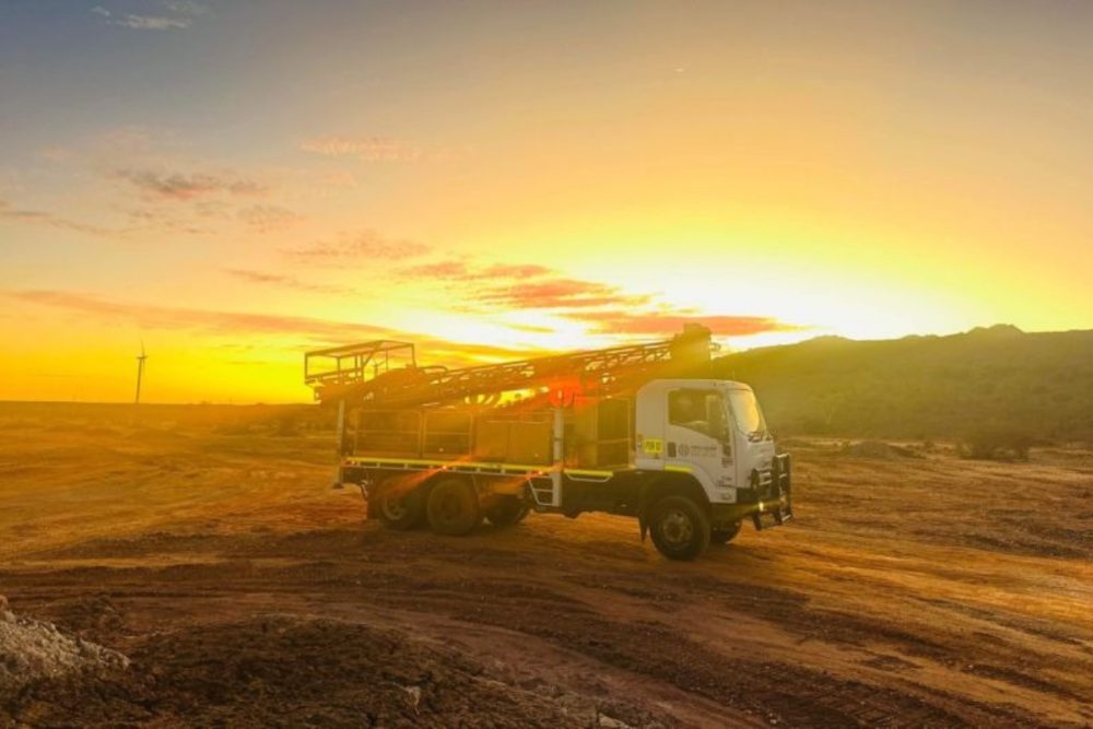 Precision Drilling Australia truck-mounted drilling rig in WA.